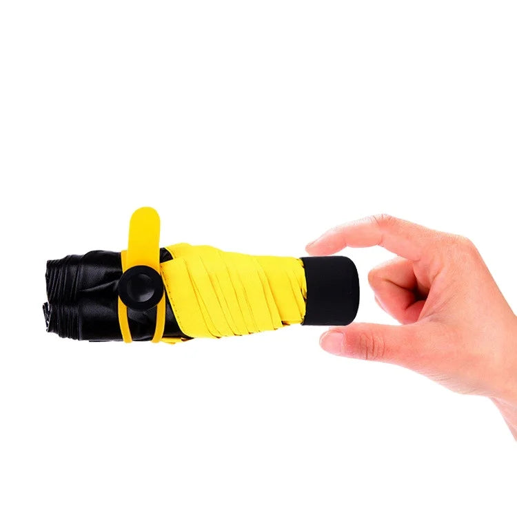 Mini Pocket 5 Fold Umbrella Uv Small Rain Umbrella