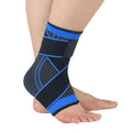 Custom Logo Sleeve Compression Adjustable Elastic Sports Basketball Ankle Brace Silicone Pad Ankle Strap