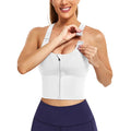 Sujetador De Cierre Frontal Deportivo Adjustable Removable Pads Women Longline Sports Bra With Front Zip