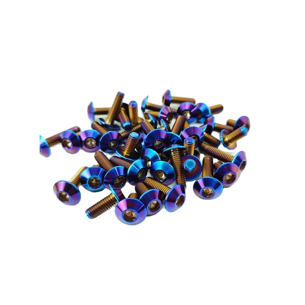 Factory Customized CNC Machined Titanium Alloy Gr5 Stainless Steel Hex Head M6 Bolts for Motorcycle Accessories