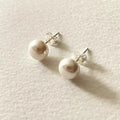 Timeless Pearl Stud Earrings 925 Sterling Silver Set with Freshwater Pearl Wardrobe Essential Jewelry for Women Hypoallergenic