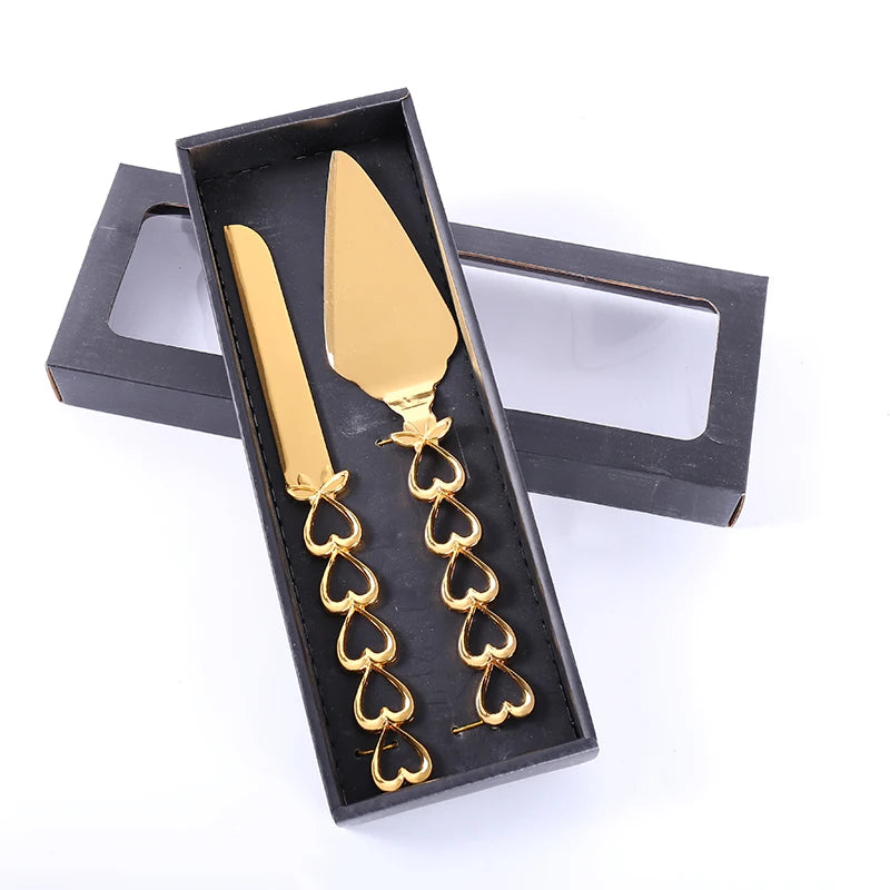 Custom Factory Zinc Alloy Pizza Tools Cake Server and Knife Set