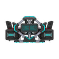 Best Seller WE Diamond Guardrail LED Esports Game Desktop RGB Foldable Metal L-Shape Stainless Steel Gaming Table Customised