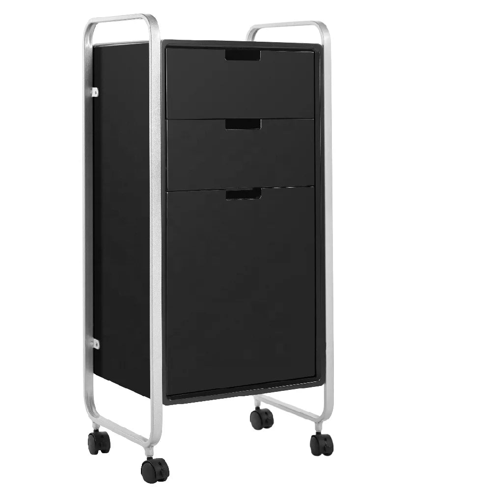 Black Wood Beauty Salon Trolley Cart Manicure Pedicure Trolley Salon Furniture Personal Protective Equipment Beauty Salons