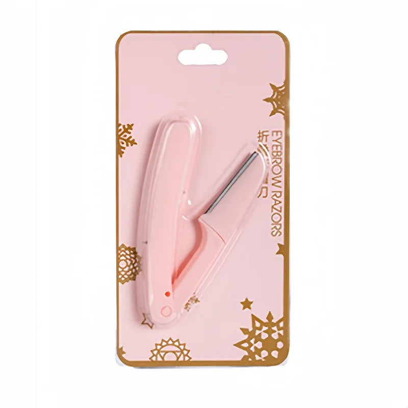 Wholesale 1piece With Cardboard Eyebrow Scraper Women Portable Eyebrows Razor Folding Knife With Teeth Safe Eyebrow Razor