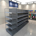Metallic Double-Sided Heavy Duty Supermarket Rack Quick Installation Solid Shelf Design for Retail & Grocery Stores