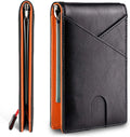 Custom Slim Wallet Bifold RFID Blocking Men Foldable Wallet Minimalist PU Leather Card Holder Wallet for Men with Money Clip