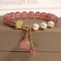 Hot Selling 34 Styles Amethyst Strawberry Crystal Bracelet Pixiu Flower Gemstone Bracelet Fresh Water Pearl Bracelet for Women
