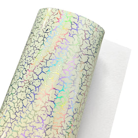 Glow in the Dark Heat Sensitive Embossed Synthetic PU Leather Vinyl Glossy Crack with Velvet Backing Low Temperature Film