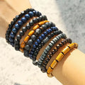 Wooden Beads Coconut Shell Multi Layer Handmade Elastic Fashion Beaded Bracelet for Women Men