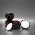 Shape 50ml 100ml Cosmetics Glass Jar Skin Care Cream Clear Body Scrub Container Gold Lid Plastic Cap Bamboo Base Boxed Packaging