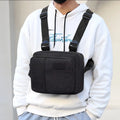 Fashionable Male Waist Bag Oxford Multifunctional Chest Rig Packs for Running Travel-Nylon Messenger Bags with Button Decoration