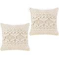 Handmade Macrame Cotton Pillow Cover for Home Decorative Hand Woven Boho Cushion Cover With Tassel Home Decor Pillowcase