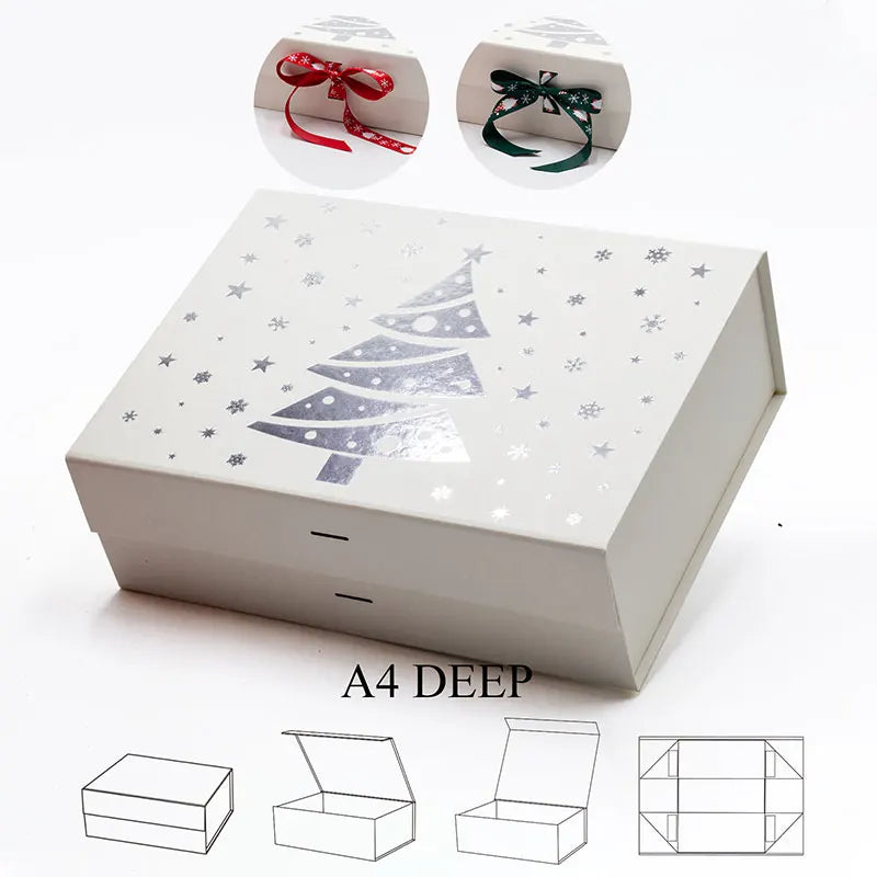 Multi-color Rigid Magnetic Closure New Year Christmas Present Xmas Gift Packaging Box Wholesale