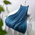 Spring/Summer New Korean Edition Solid Color Long Large Pleated Skirt High Waisted Skirt Women's Elastic Waist Skirt