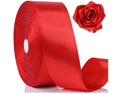 1-1/2 Inch 3.8-4CM Red Satin Ribbon 100 Yards for Christmas Gift Wrapping Wedding Decoration and Handmade Bows