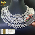 Hot Selling 925 Sterling Silver Hip Hop 10mm 12mm 14mm 15mm Iced Out Moissanite Diamond Cuban Link Chain