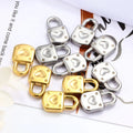 Pvd 18k Gold Plating Stainless Steel Heart Lock Pendants Diy Charm for Necklace and Bracelet Jewelry Making