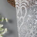 Luxury 100% Polyester Sequin Lace Embroidered Fabric with Beaded Knitted Technique for Wedding Special Occasion Gowns and Bags