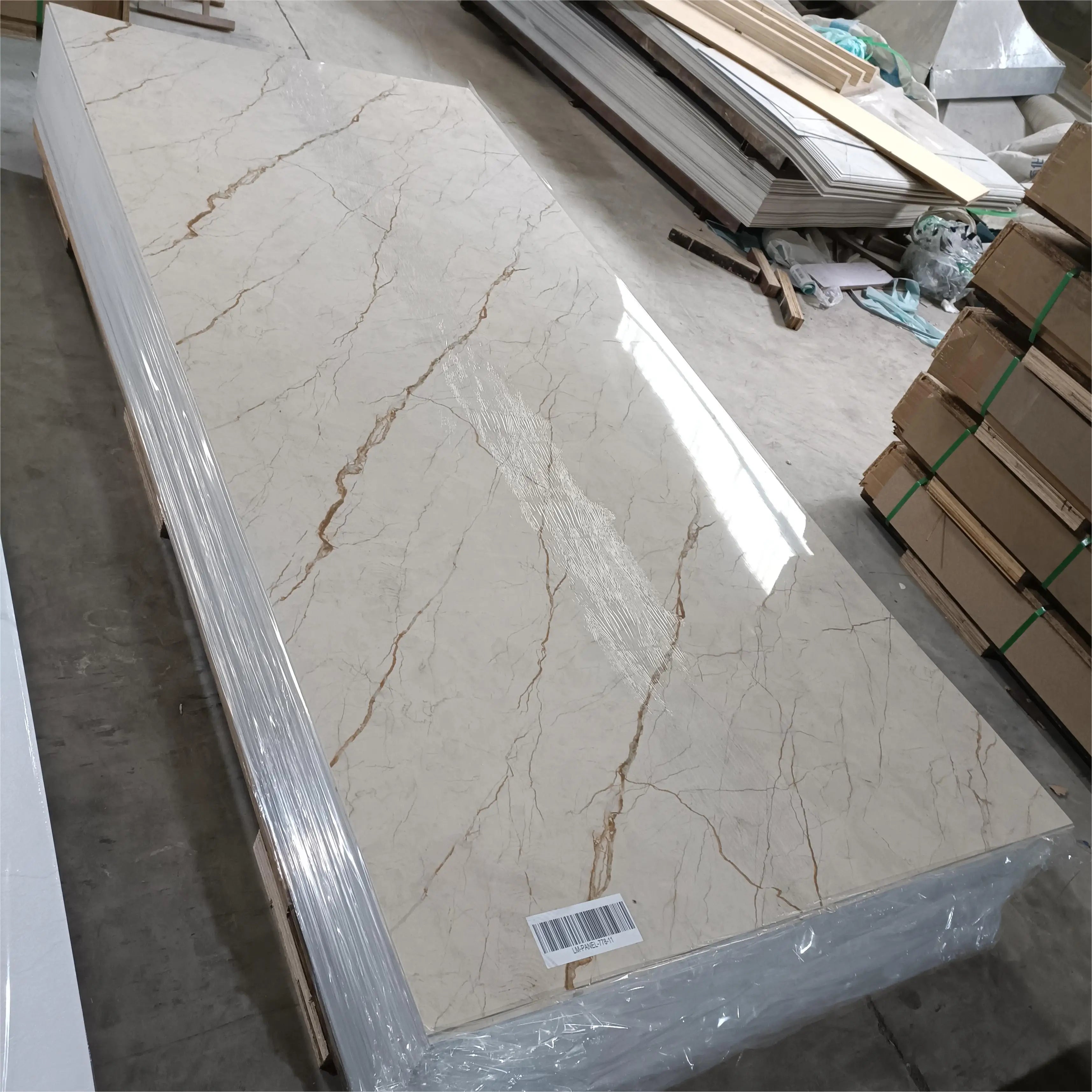 Acrylic Pvc Marble Wall Panel Interior Stone Uv Plastic Inflame Retarding Function Veneer Marble Type Pvc Panels