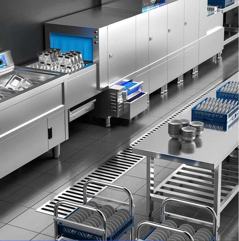 Customizable High Efficiency Commercial Electric Stainless Steel Fully Automatic Dishwasher High-Pressure Cleaning for