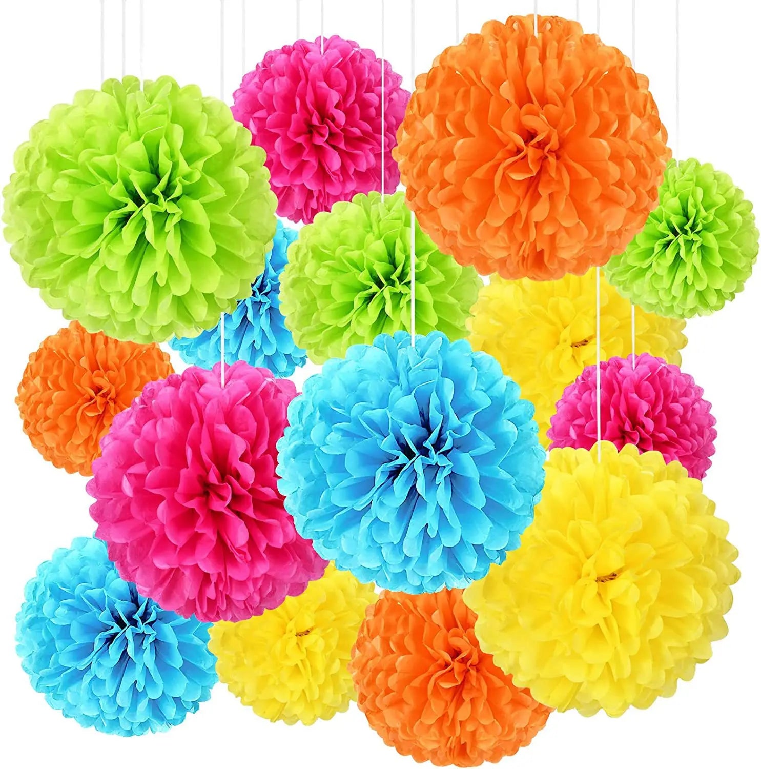 Custom Party Decoration Birthday Wedding Festival Paper Pom Pom Ball Paper Honeycomb Paper Lantern Pompom Ball Party Supplies