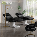 Modern Black Leather Massage Bed 3 Motors Electric Therapy Cosmetic Bed High Quality Massage Table for Sale