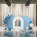 Portable Open Arched Wall Backdrop Stand 5X6ft Polyester Customized Color for Event Decoration Wedding Photography Free Screen