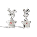 Wholesale Stainless Steel Star Butterfly Bow Pink Zircon Earrings Fashionable Waterproof Jewelry for Women Cute Y2K Earring