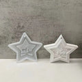 YS Custom 3D Star Shape Pendant Christmas Mold Silicone Crystal Resin Christmas Plaster Casting Keychain DIY Candle Mould Tools
