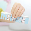 20 Strips Easy Apply 2D Pre-Glue UV Varnishing Die Cutting Printing Nail Art Wraps Sticker Plastic Material