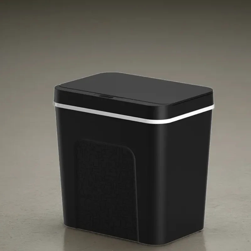 Intelligent 12L Automatic Sensor Trash Can Portable Smart Waste Bin with Rectangle Sensor for Office Bedroom Bathroom Kitchen