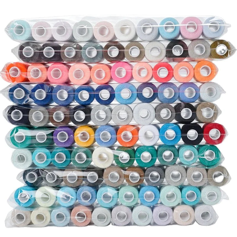 New Wholesale 400Yard 40/2 Spun Polyester Sewing Thread Manufacturer 100 Colors/Set