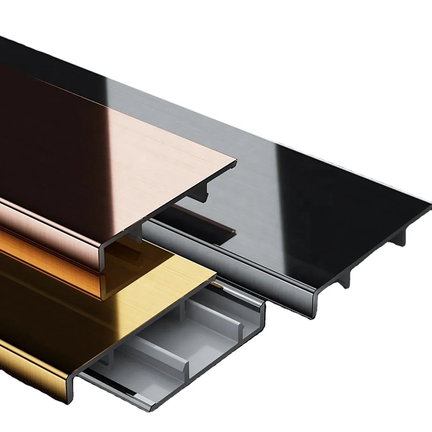 Modern Stainless Steel Skirting Board Hot Sale Brushed Extrusion Base Wall Easy Installation for Apartment Use