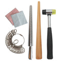 6PCS/1Set  Ring Size Mandrel Stick Finger Gauge Measuring Jewelry Tool With Standard Circle Sets Finger Gauge Rings