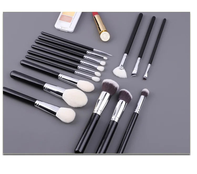 Professional Makeup Artist Cosmetic Brushes Synthetic Hair Makeup Brush Set 15pcs