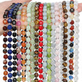 Faceted 6/8/10mm Sunstone Lapis Lazuli Amethyst Agate Stone Beads for Bracelet Making for Jewelry DIY Loose Beads