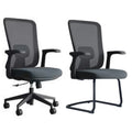 Hbada Ultra Modern Ergonomics Gamer Office Chair with Racing Style Mesh Footrest Fabric-for Office or Gaming