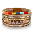 Lucky Charm Boho Magnetic Cuff Natural Stone Beaded Personalised Bracelets Women