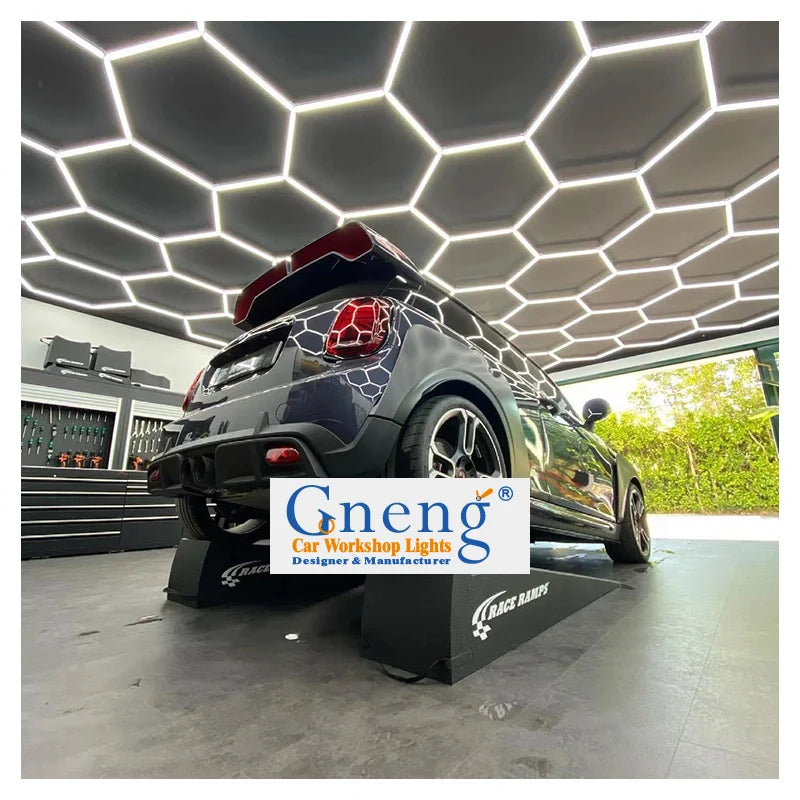 High Lumen DIY Light LED Hexagon Luxury Led Stage Hexagonal Garage Lamp High Light Flux Honeycomb Workshop Lighting