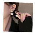 VKME New Design Fashion Pearl Heart Earrings for Women Jewelry Wholesale