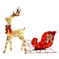 Hot Sales Outdoor LED Sleigh Christmas Light with Deer for Hotel & Shopping Mall Holiday Decorations