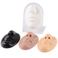 Soft Silicone Trendy Face Model Display Stand for Tattoo Puncture Practice Body Piercing Jewelry Display Tool Great Gift Idea