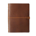 European Style A5 Size Loose-leaf Cowhide Notebook Genuine Leather Retro Daily Office Business Diary Handmade Notebook