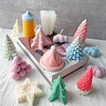 3D Christmas Tree Snow Elk Santa Claus Hat Silicone Mold for Candle Making DIY Christmas Candles Mould Luxury