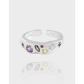 Fashion Wild 925 Sterling Silver Different Zircon Paved Wedding Rings for Women Party Jewelry Gifts