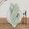 Light Green Wrinkled Kitchen Napkin Cotton Cloth Beverage Cocktail Party Serviettes Table Cloth Washable Dinner Linen Napkins