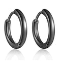 Black Silver Gold 10mm 12mm 14mm 16mm Hugging Hoop Earrings 18G Stainless Steel Cartilage Helix Earring for Women Men