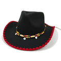 New 6 Colors Fashion Women Ethic Style Felt Cowgirl Hat Western Cattlemen Womens Cowboy Hats