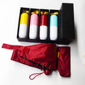 Mini Capsule 5-Folding Aluminum Alloy Umbrella Custom Logo Printing Promotional Gift Minimalist Design Style Summer Outdoor MegaBDM